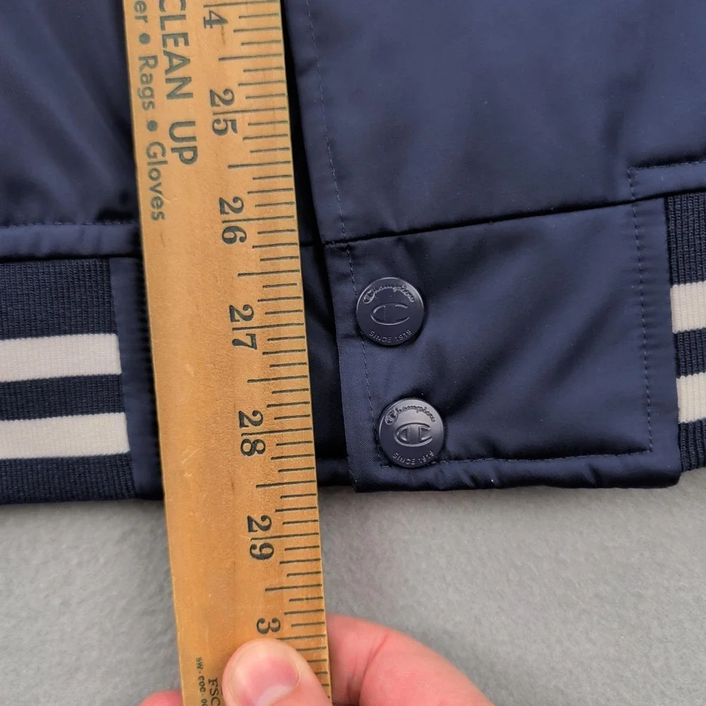 Champion Jacket Mens 2XL Navy‎ Varsity Water Resistant Quilted Lined Bomber